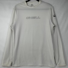 O'Neill UPF 50 White Long Sleeve Surf Rash Guard Shirt M Mens