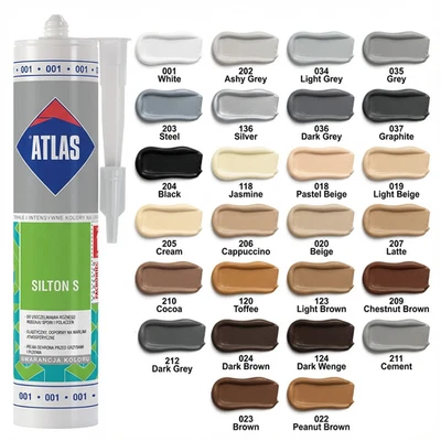 TRANS PAL ATLAS Silton S Silicone 280ml – Sanitary Anti-Mould Sealant High Flexibility