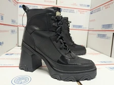 New Sorel Brex Heel Lace Up Waterproof Leather Platform Boot Women's Sz 9 