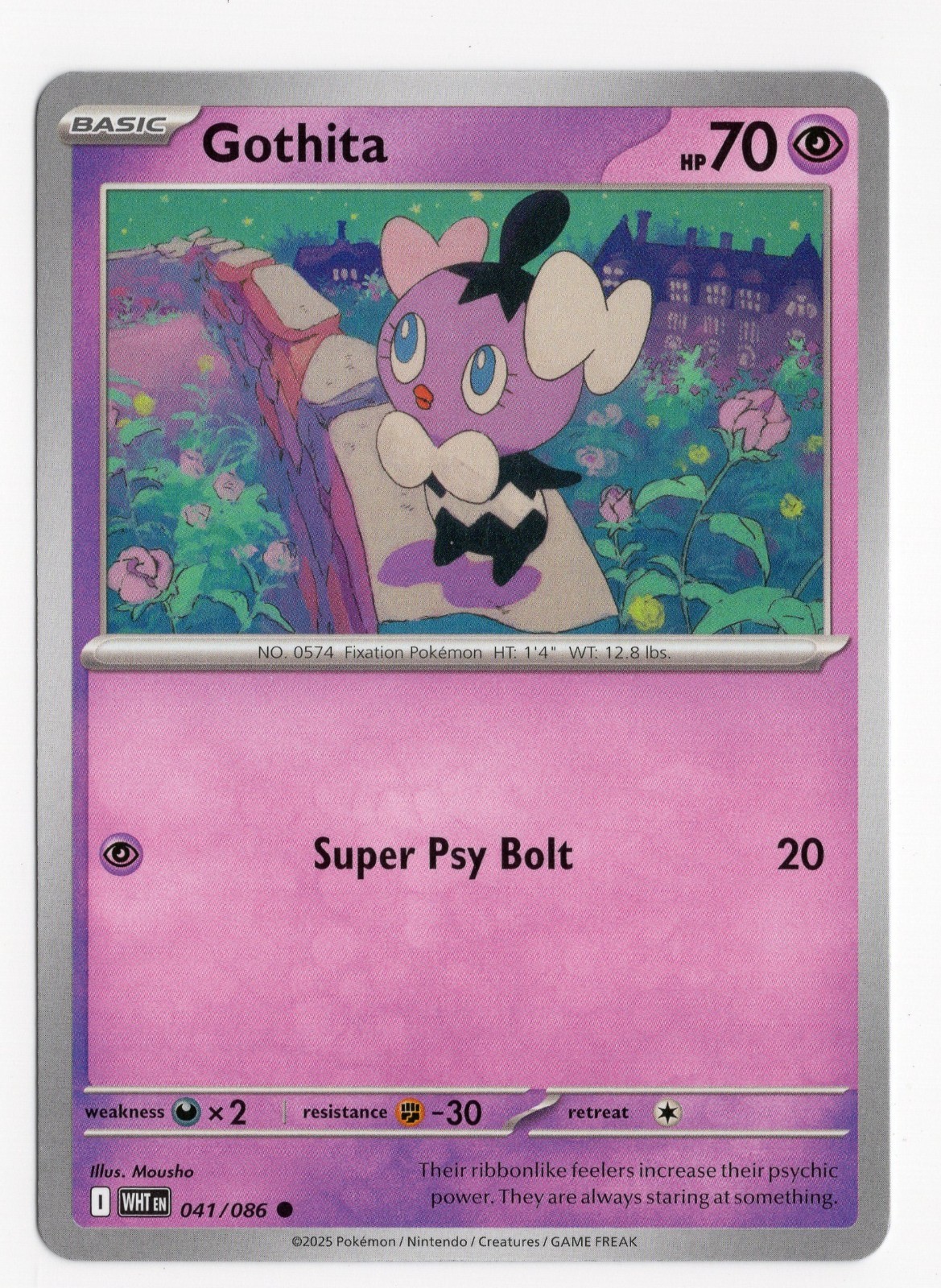 Gothita - 041/086 - Common - Pokemon White Flare ENG REGULAR COMMON NM TCG