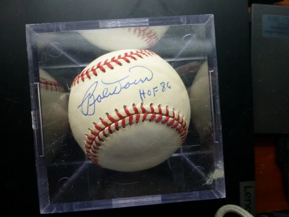 Bob Doerr Signed American League Baseball with Case & COA - Image 3 of 3