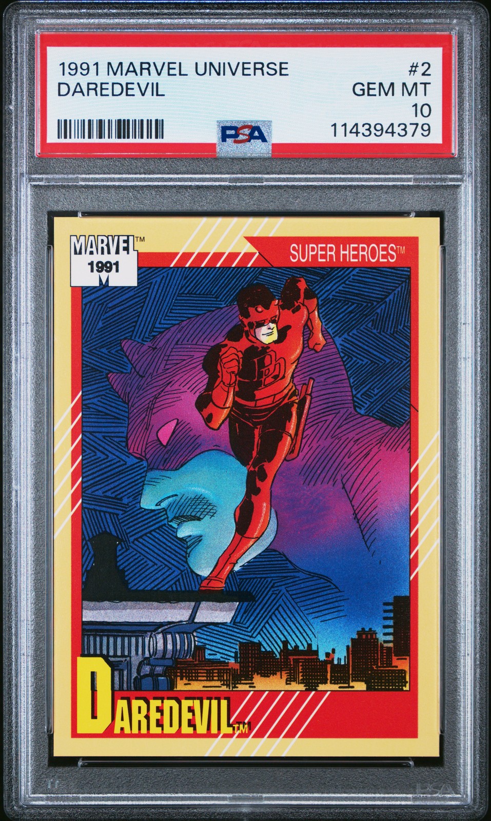 1991 MARVEL UNIVERSE #2 DAREDEVIL PSA 10