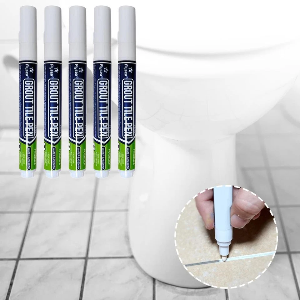 5x Weiß Fugenfliesenstift Fugenstift Renew Repair Marker Fugenglanz Touch Up - Bild 4 von 4