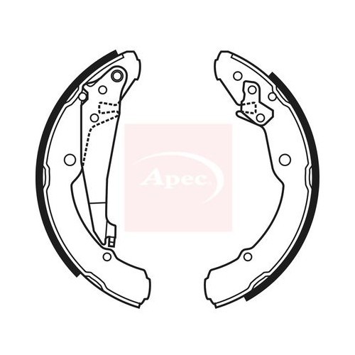 Vw Jetta Iv 2008-2019 Apec Bremsbacken Hinten SHU585-image