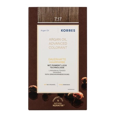 KORRES Arganöl Haarfarbe 7.17 Mittelblond Beige - Ammoniakfrei Vegan
