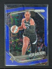 2025 WNBA Prizm A’ja Wilson Blue Velocity Prizm Card #76 Las Vegas Aces