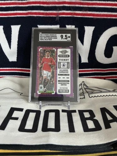 2022-23 Rookie Ticket Alejandro Garnacho #299 Purple Mojo Prizm (RC)