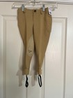 NEW Tuffrider Size 2 Toddler Lowrise Pull On Breeches Tan Cotton Stretch — photo 1