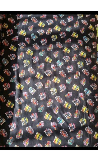 VW Campervan Fabric Cotton material Bay And Splitscreen - Picture 1 of 3