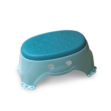 Mommy's Helper Step Up Stool - Non-Slip Teal Stepstool with Cute