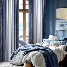 PONY DANCE Navy Blue and 52"W x 84"L Pack of 2 , Greyish White