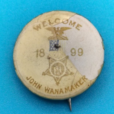 Rare Antique 1899 GAR John Wanamaker Pin Phila Civil War Militaria PHIL PENN
