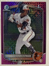 Aron Estrada 2025 Bowman Chrome Prospects Mega Box Fuchsia Refractor 141/299