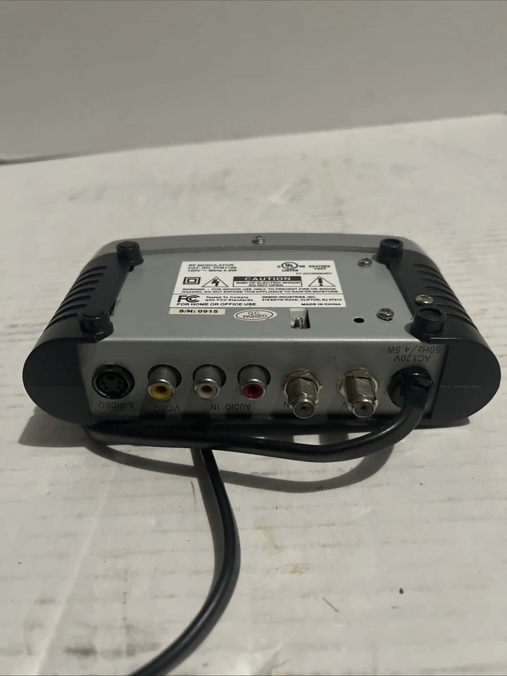 Philips RF MODULATOR Box Video RCA to RF Converter PH61159 Channel 3,4 Coaxial - Image 3 of 4