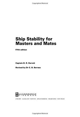 Ship Stability for Masters and Mates - Derrett, D. R.