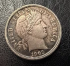 1903-P Barber Head Silver Dime 10C Coin
