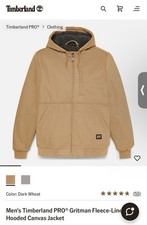 Timberland PRO Fleece-Lined Hooded Work Jacket Dark Wheat Men's Original Fit S