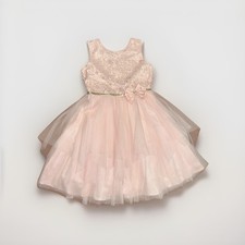 Jona Michelle Girls Pink Tulle Party Dress Sequin Bodice Size 12