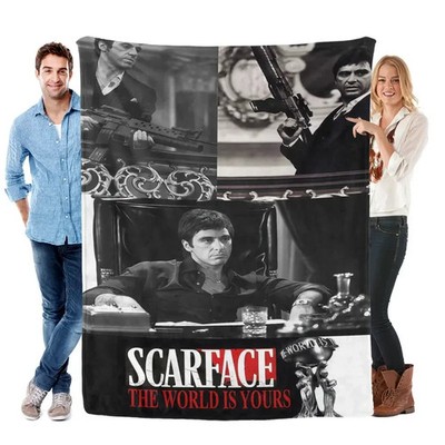 Classic Crime Movie Gangster Style Flannel Blanket Soft Throw Gift