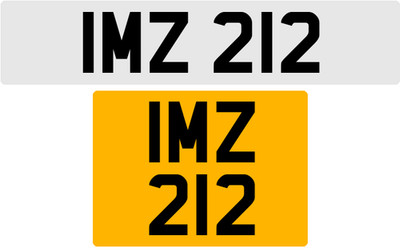 IMZ 212 I 3x3 DATELESS PRIVATE NUMBER PLATE ISAAC IAN IAIN ISLA IVAN IVY IVOR IS