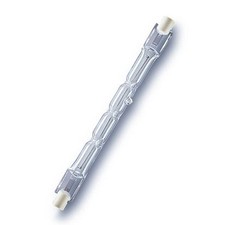 Image of Crompton Lamps Tubular Clear Glass Halogen 110V 400W R7s 117mm Bulb Warm White