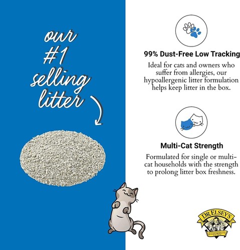 NEW Dr Elsey's Ultra UnScented Clumping Clay Cat Litter 40 lb Bag Strenght - Picture 7 of 9