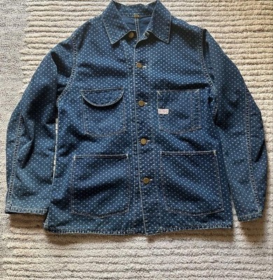 Warehouse Heller's Cafe Wabash Dot Coverall Size 40 Large Cotton