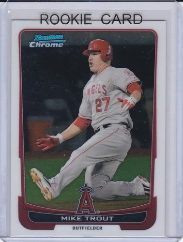MIKE TROUT ROOKIE CARD Bowman Chrome MLB RC Baseball Los Angeles Angels!