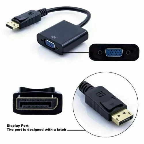Cavo convertitore adattatore DisplayPort DP maschio a VGA femmina - Immagine 2 di 4