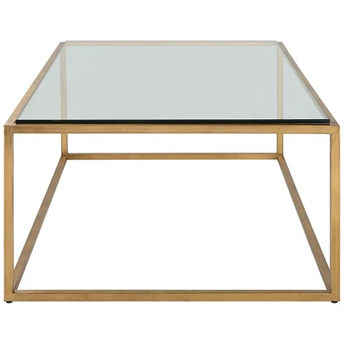 Uttermost 25195 Bravura 48"W Iron and Tempered Glass Coffee Table - Gold - Picture 3 of 4