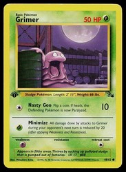 Grimer 48/62 Fossil 1st Edition Common Pokémon TCG