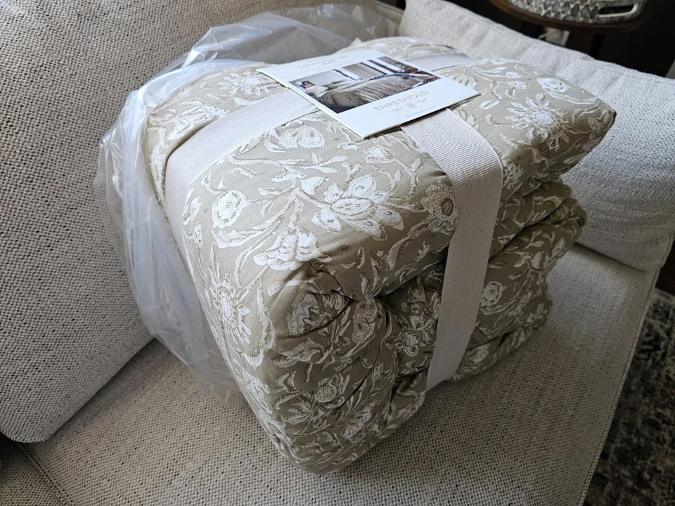 Edredón de gasa Threshold 100 % algodón elevado - verde floral Foto 4 de 4