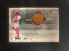 2000 Upper Deck MVP Ivan Rodriguez Game Used Worn Souvenirs Glove Card G-IR RARE