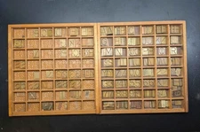 H.P. Preis Engraving Machine Co. 4A Font-Style No.4S-1" REV/FWD Brass Types