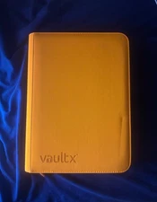 Vault X Neon Orange 9-Pocket Exo-Tec Zip Binder 