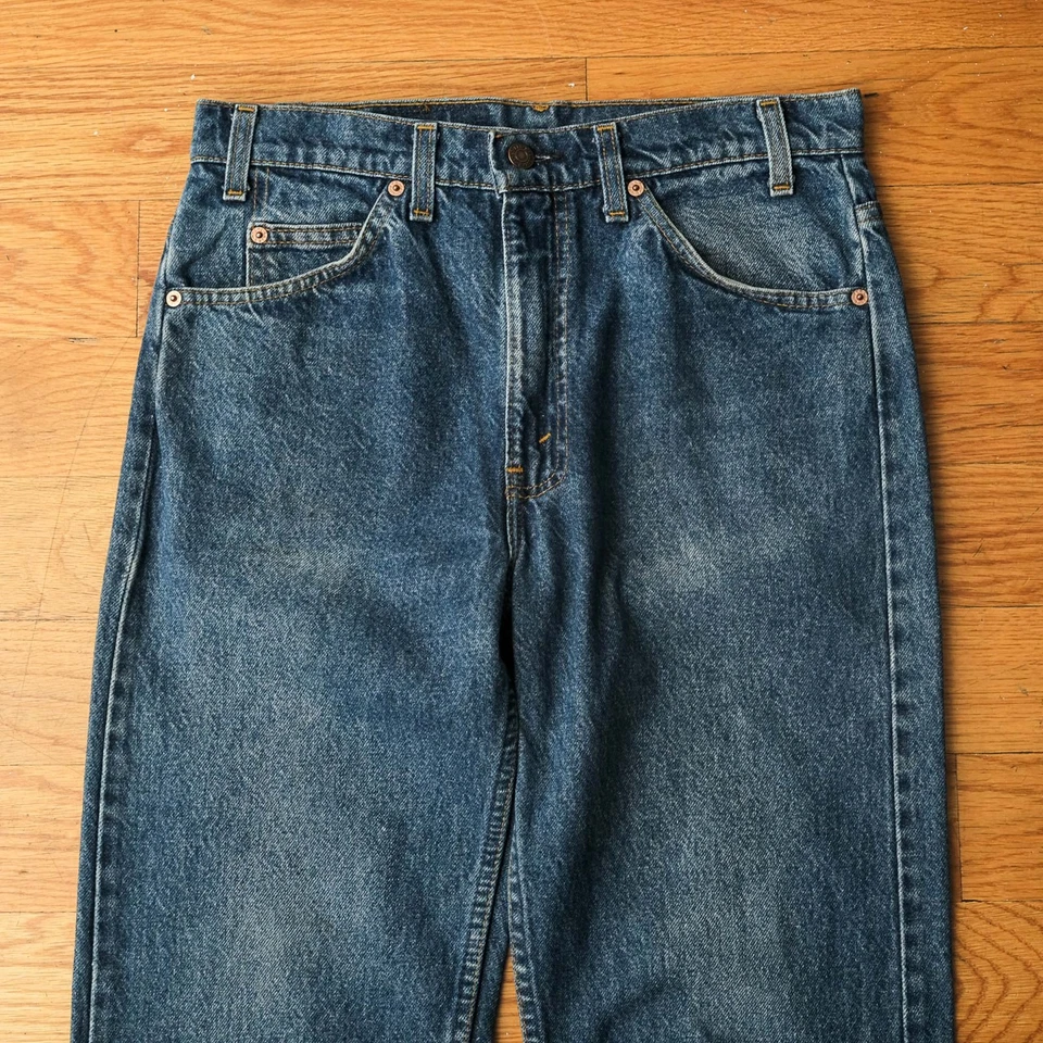 Vintage 90s Levi’s 505 Orange Tab Blue Wash Denim Jeans Made in USA Size 32x36 - Image 2 of 4