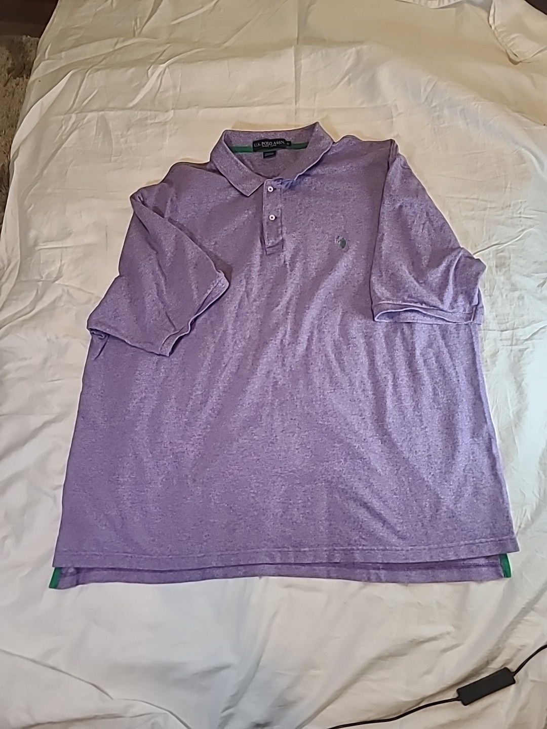 US Polo Assn. Purple Polo Shirt Men's 4X Collared Button Stretch Golf Soft LOGO
