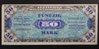 1944 50 Mark Germany WW2 Allied Military Currency Bank Note Pick 196a
