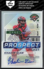 2024 Panini Prospect Edition Khadim Diaw 20 Silver Prizm Auto Minnesota Twins