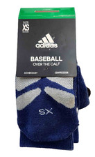 adidas Baseball Over The Calf Aeroready Compression Socks Boy's Youth Size 9C-1Y