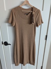 Banana Republic Extra Fine Merino Wool Sweater Dress Womens S Tan Gorpcore Short