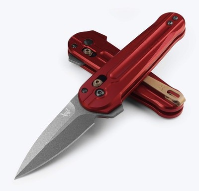 Benchmade Messer Lowden 491GY-01 Cerakote M390 Stahl Red T6 Aluminium Axis Lock