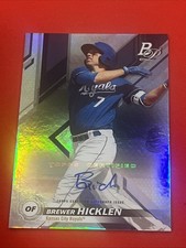Brewer Hicklen AUTOGRAPH Kansas City Royals 2019 Bowman Platinum AUTO Baseball