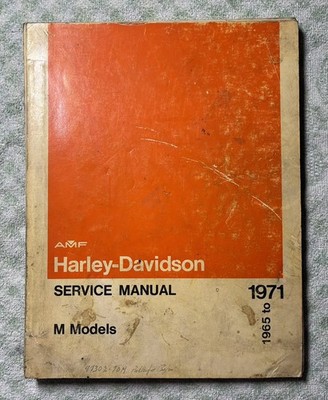 HARLEY 99498-71 M MODELS SERVICE MANUAL 1965 - 1971 M-50 M-50S M-65 M-65S M-125S