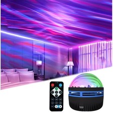 2 in 1 Northern Lights and Ocean Wave Projector with 14 Effects of Black