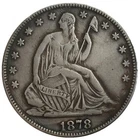 1878-CC Seated Liberty Silver Half Dollar 50C High Grade