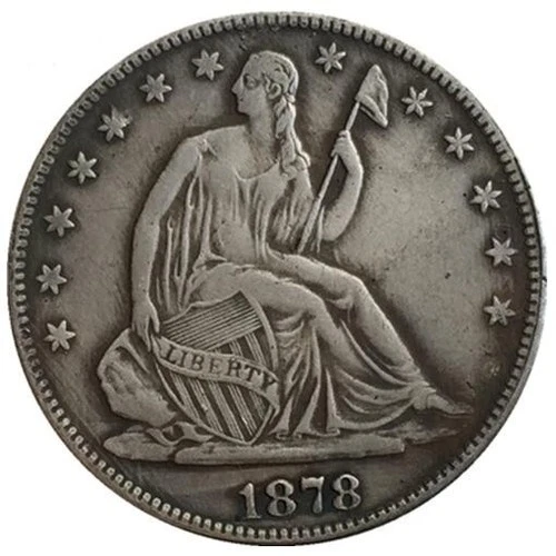 1878-CC Seated Liberty Silver Half Dollar 50C High Grade