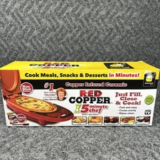 Copper Red 5 Minute Chef Electric Meal Omelet Maker Infused Ceramic Cooker