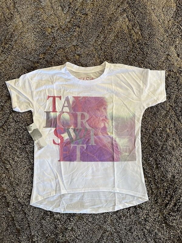 New Taylor Swift Girls Youth S Graphic Print White Short Sleeve T-Shirt T012 RED