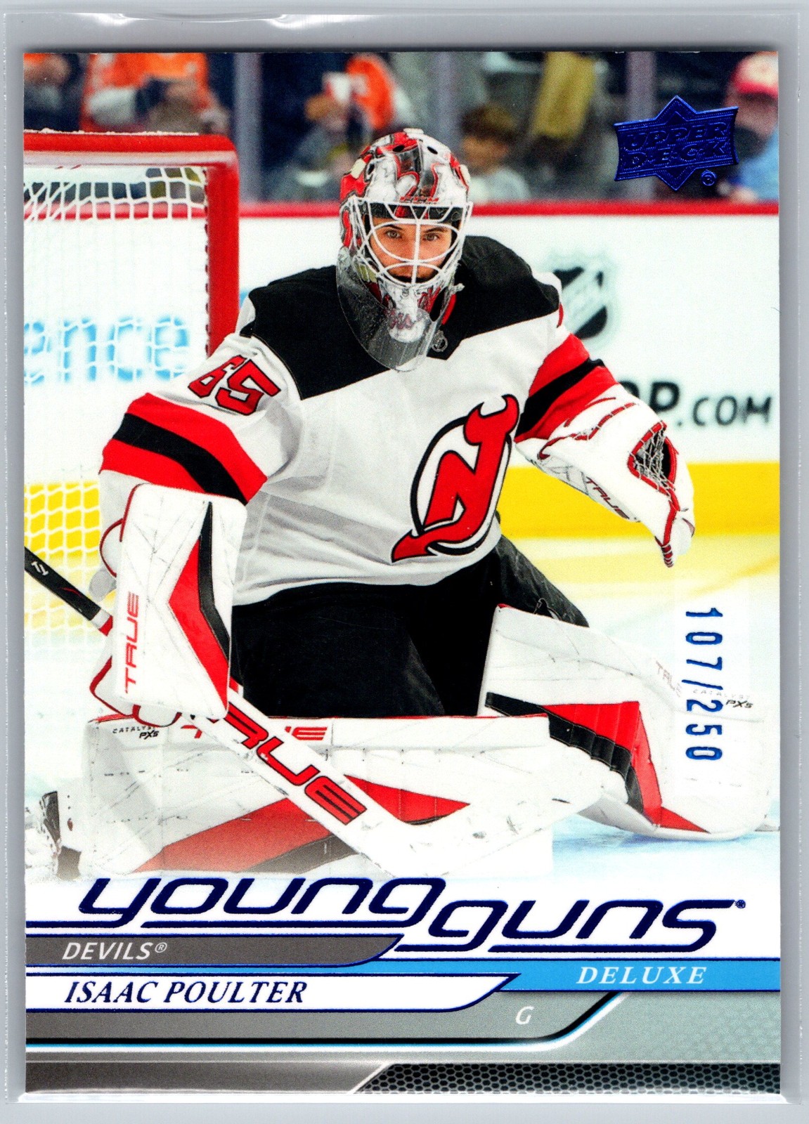 2024 Upper Deck Isaac Poulter Rookie Young Guns Deluxe /250 #494 Devils